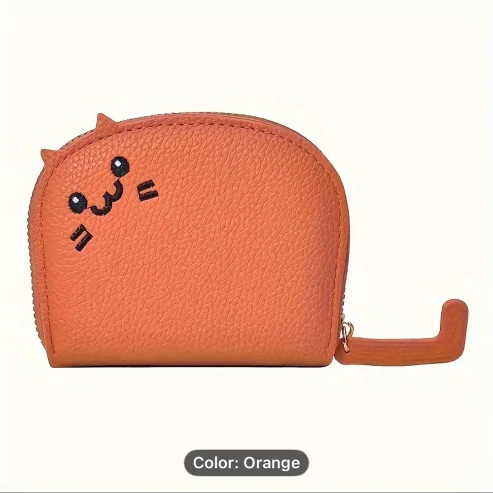 Cat Shaped Card Holder, NEW, Orange
